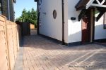 Driveway installed with Marshalls Driveline 50 in a mix of colours with Charcoal soldier course