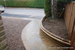 Natural stone brick walls with crease tile to finish