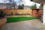 Patio constructed using Marshalls Saxon paving 