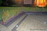 Driveway constructed with LED drive over recessed lights installed 