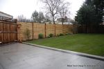 New Granite patio and path installed with contrasting dark coulour band