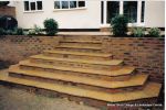 Brick & sandstone octagon steps