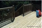 Timber decking, Balustrade and cladding, Timber steps were constructed for a drop of some 20 feet  