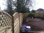 New treated lattice curve top fence supplied and installed