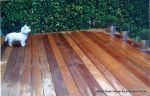 Split level Balau hardwood decking with inset LED lights