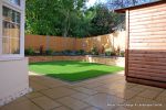 Patio constructed using Marshalls Saxon paving 